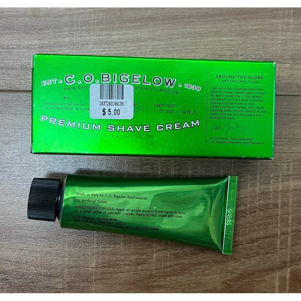 C.O.‎ Bigelow Premium Travel Shave Cream for Men with Eucalyptus Oil, 1.7 Ounce